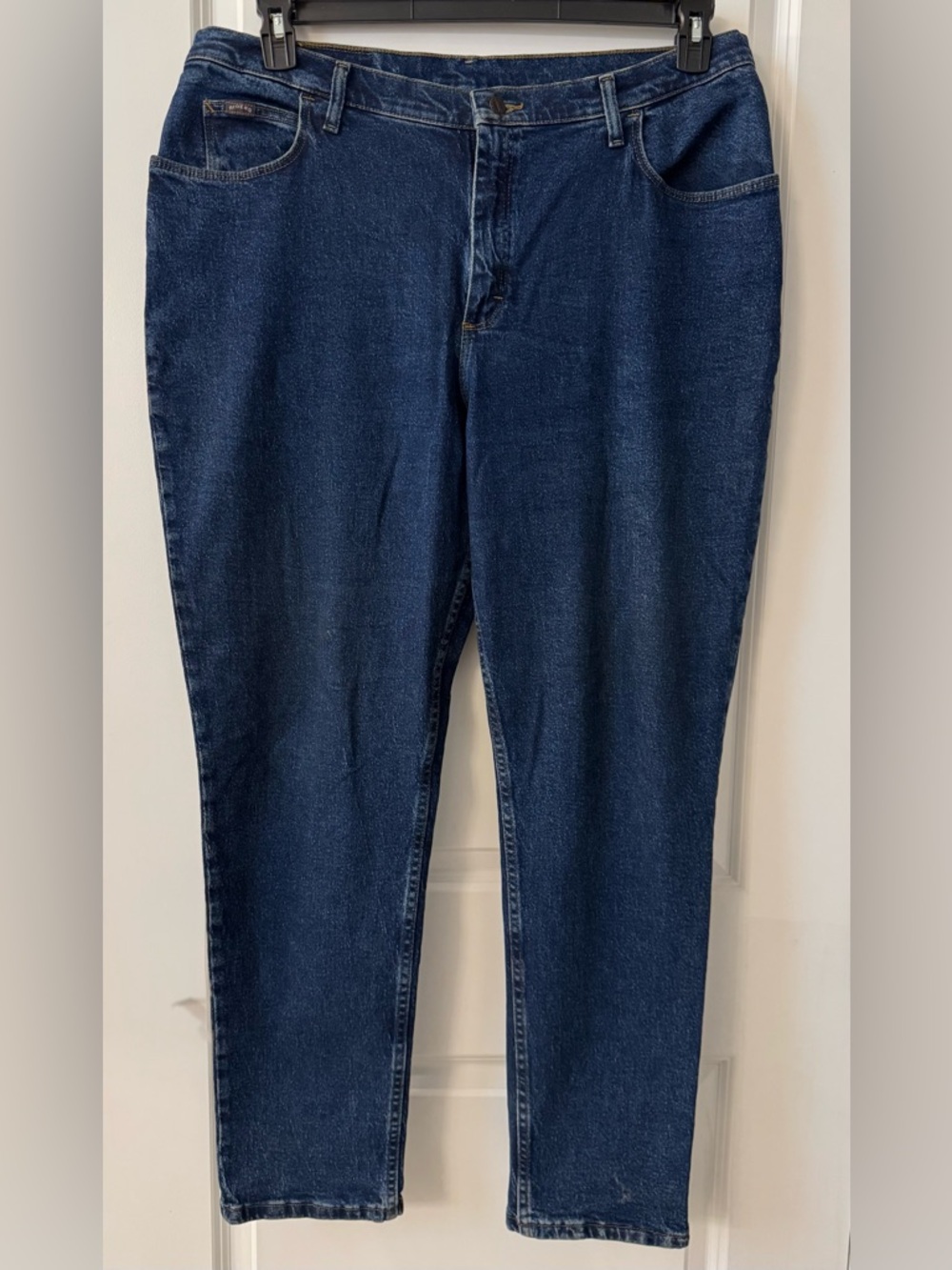 #z126 Riders by Lee Straight Leg Relaxed High Rise Dark Blue Wash Denim Jeans